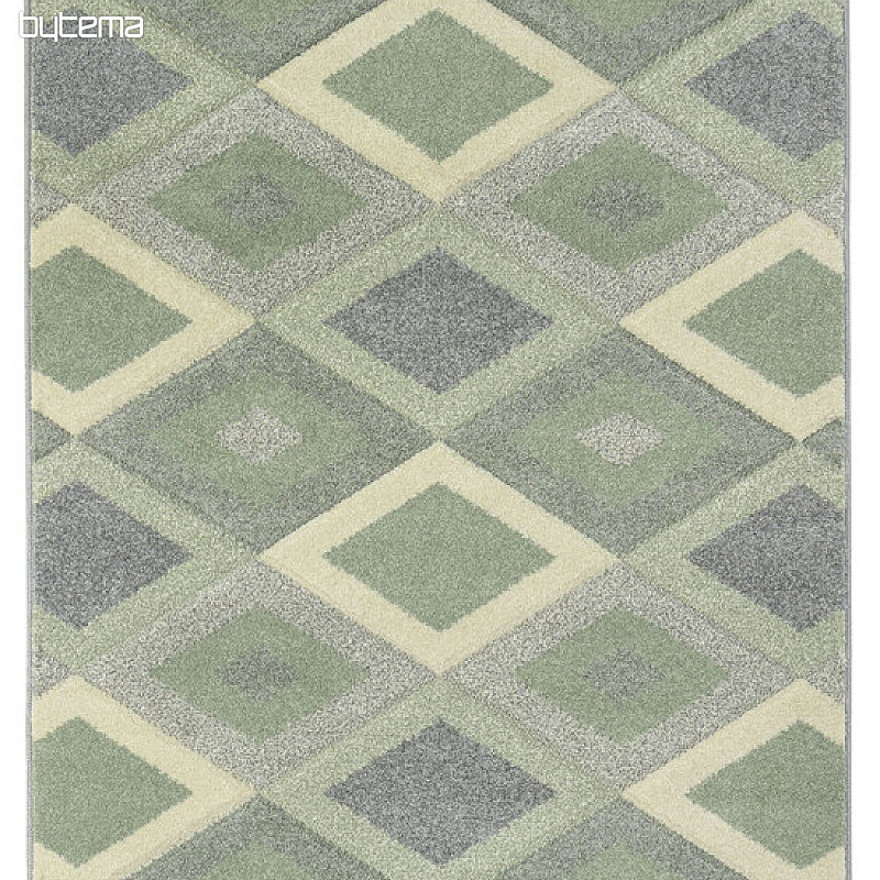 Stück Teppich PORTLAND grün und weiß