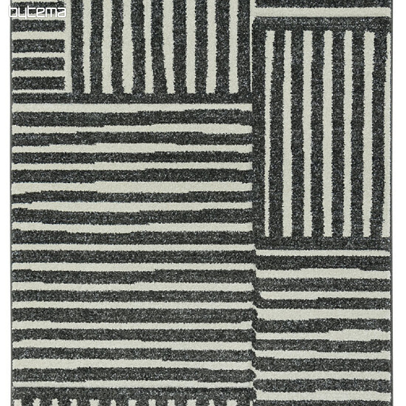 Stück Teppich PORTLAND weiß und schwarz