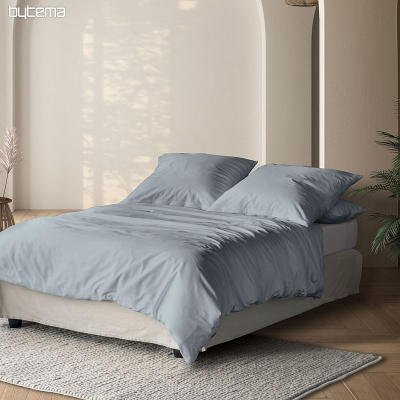 IRISETTE Luxus Baumwollsatin PARIS 8000-20 BLAU-GRAU