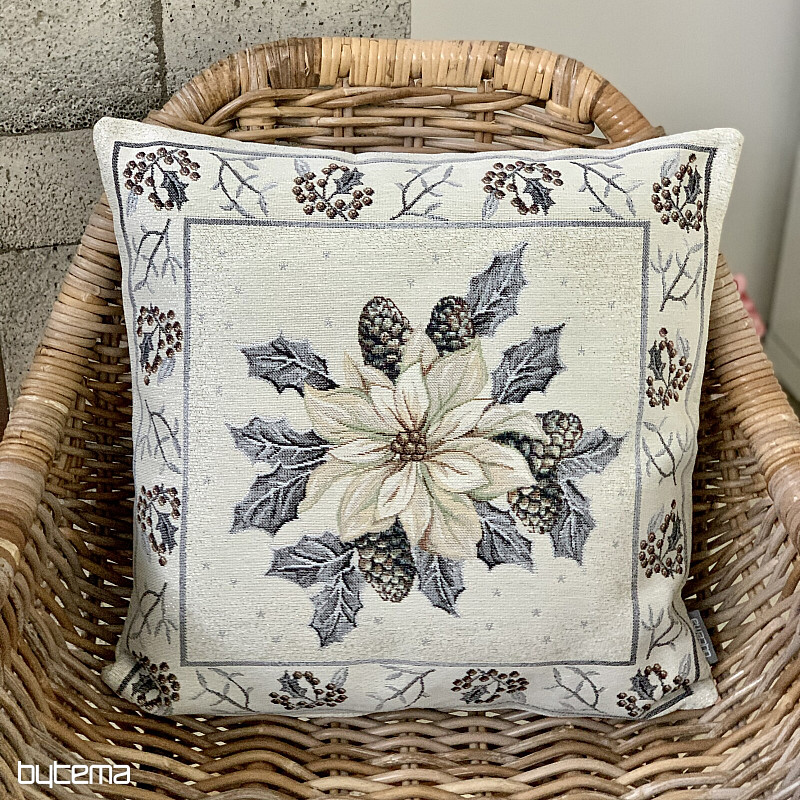 Weihnachtlicher Gobelinbezug SILBERNER STERN