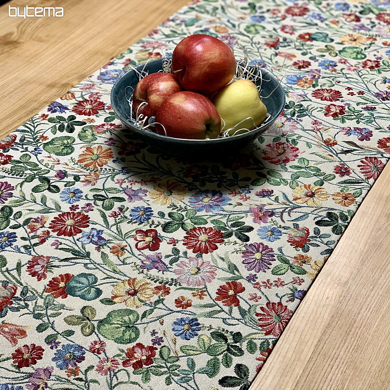 Gobelin-Tischdecke und Schal SCARLET - SOMMERWIESE