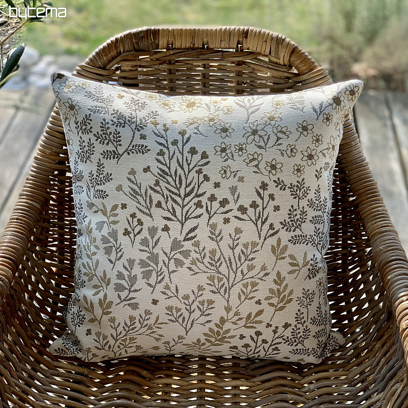 Gobelin-Kissenbezug GLADIS FLOR beige