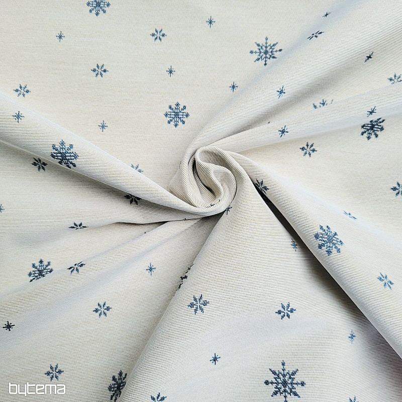 Gobelinstoff WEICHE BLAUE FLOCKEN