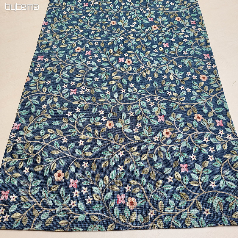 Gobelin-Tischdecke und Schal TREE OF HAPPINESS allover BLAU