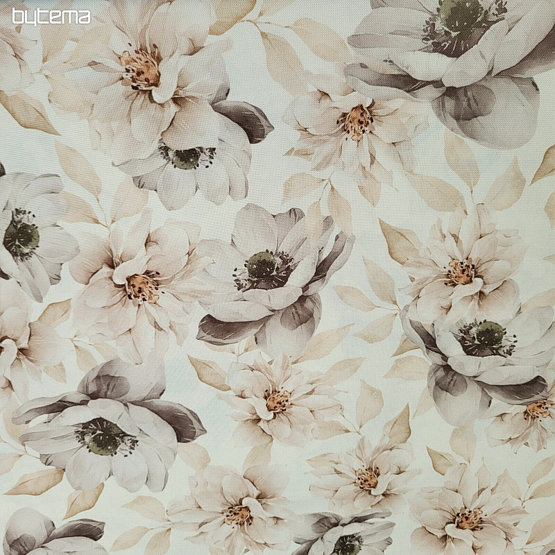 Dekorationsstoff OXFORD BEIGE FLOWER