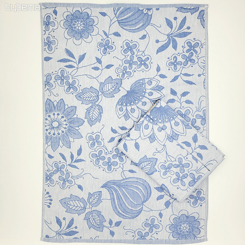 Baumwollhandtücher BLAUE BLUMEN