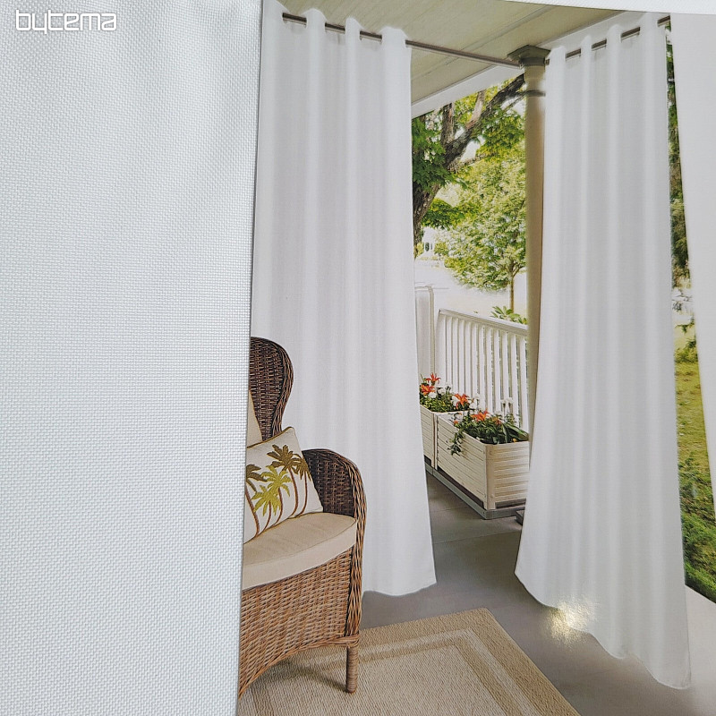 Dekorativer Outdoor-Vorhang GAIA WHITE Ringe