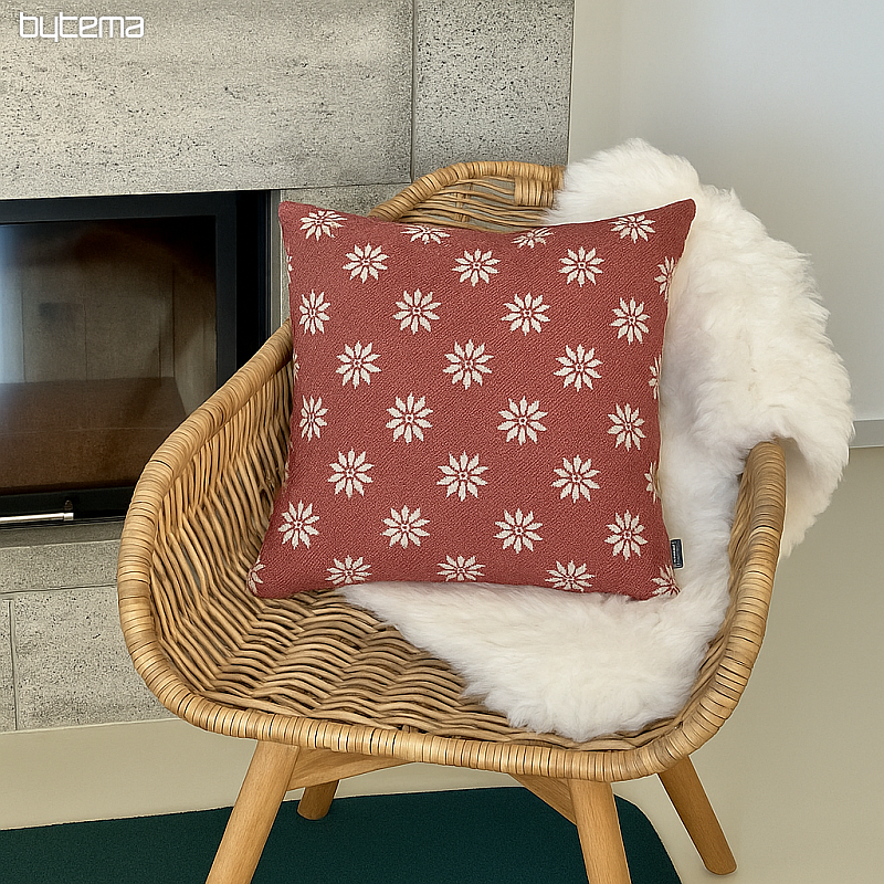 Luxuriöser Dekorbezug PROTEŽ ALPINE RED