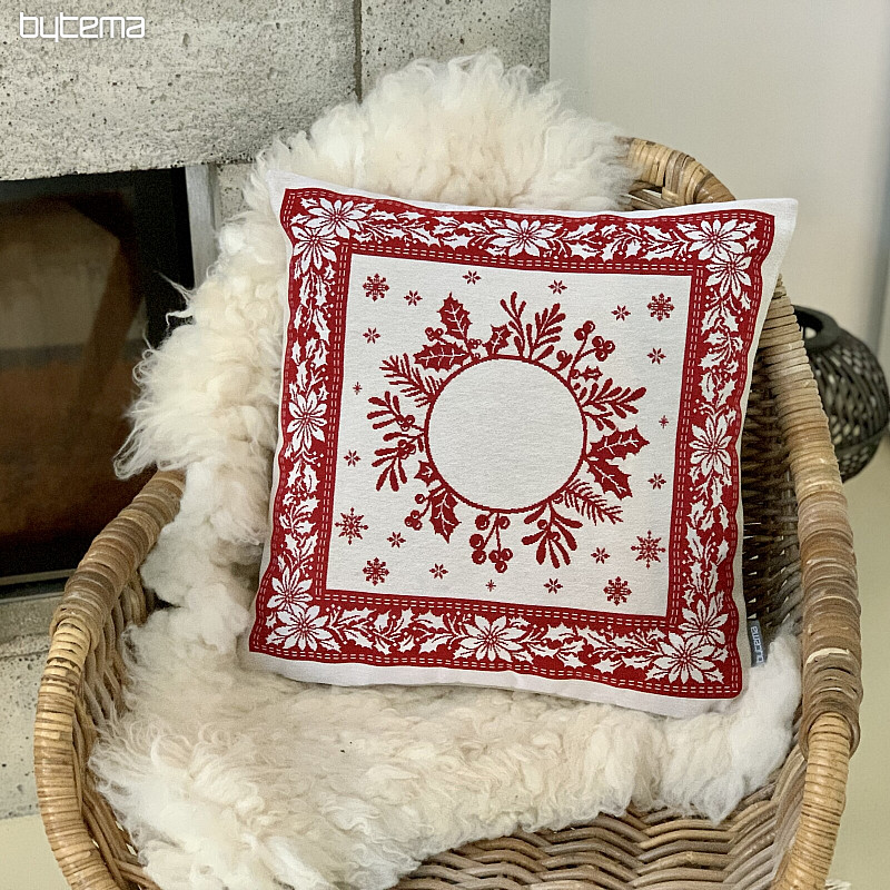 Weihnachts-Gobelinbezug FOLK CHRISTMAS 2 rot