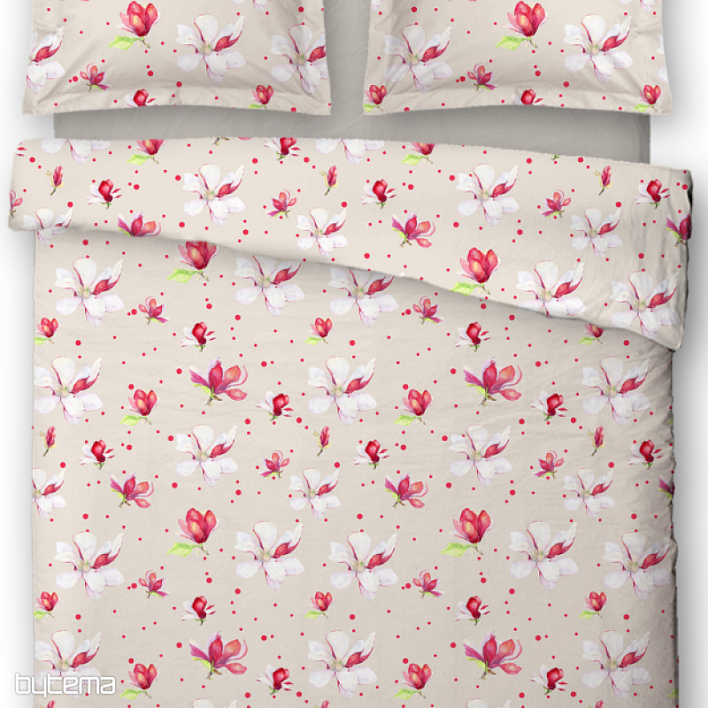 Baumwoll-Satin-Bettwäsche MAGNOLIE