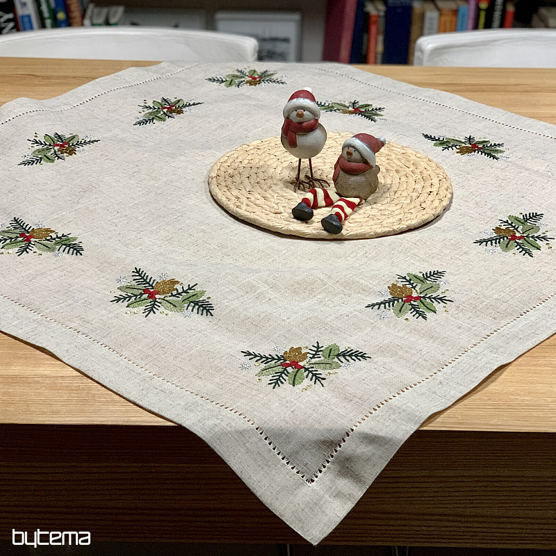Bestickte Tischdecke BUNTE Zweige