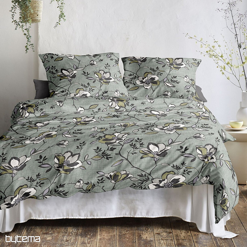 Luxus-Flanellbettwäsche IRISETTE KOALA 8616-30 GRÜN