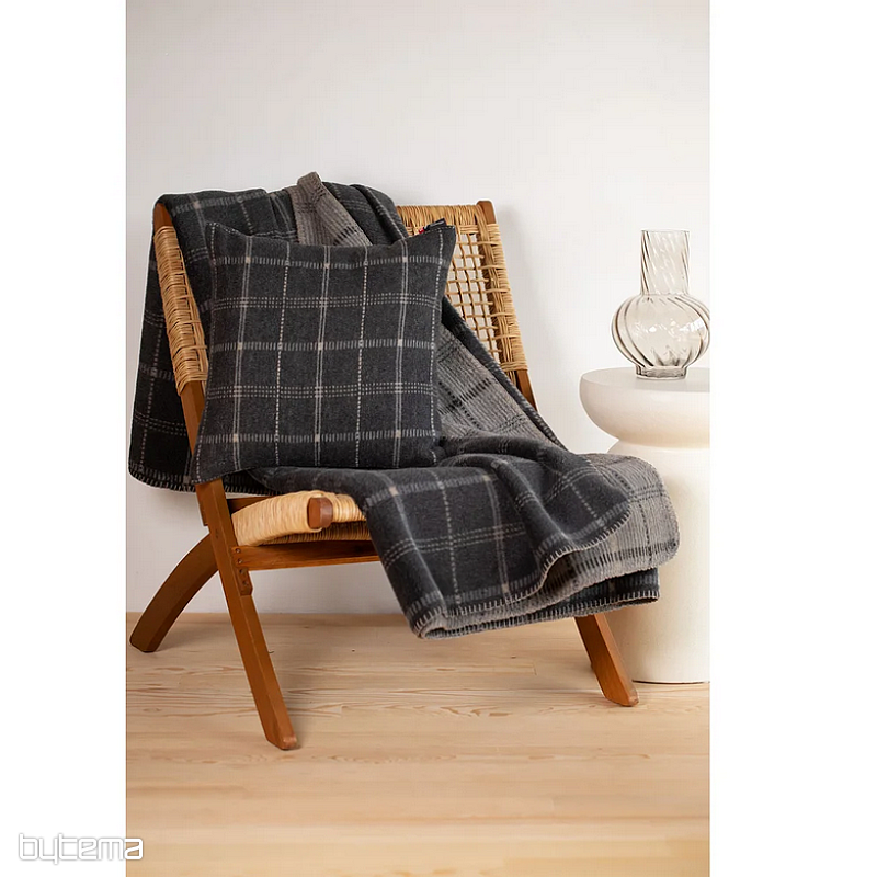 Decke DF SAVONA CHECKED DARK GREY