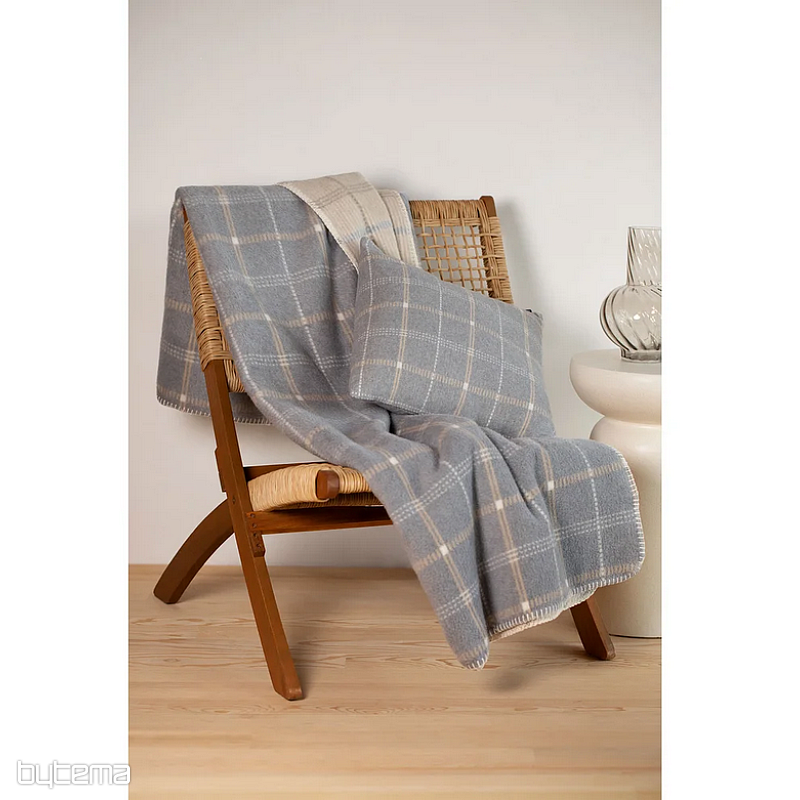 Decke DF SAVONA CHECKED GREY