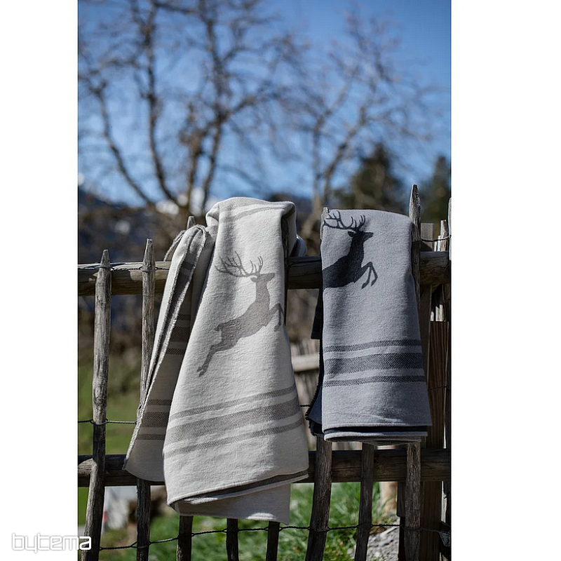 Decke DF LUCA DEER JUMPING BEIGE