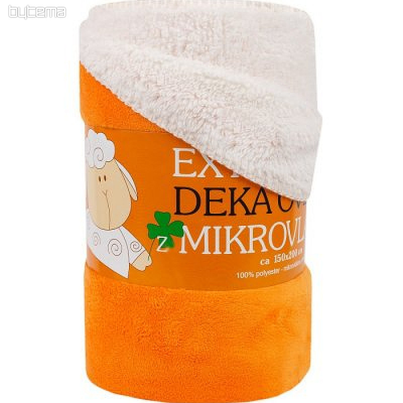 Wohndecke aus Microfaser SOFT SCHAF orange