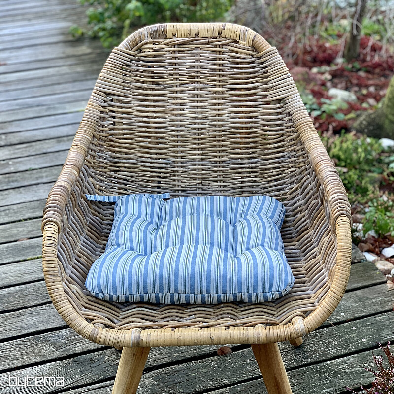 Sitzbezug Toscana Mehrstreifen blau