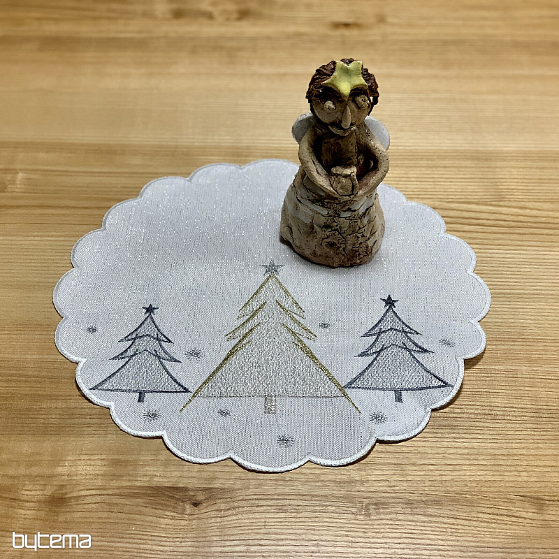 Platzset GRAU GOLDENE BÄUME