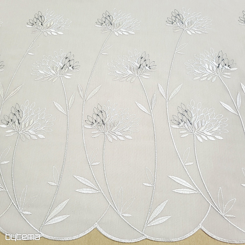 Luxusvorhang GERSTER 11868 beige Stickerei