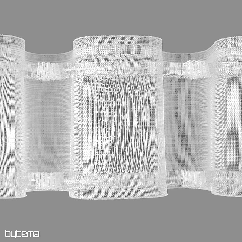 WAVE-Gardine 10 cm, 1:2 - Schieber/Stange