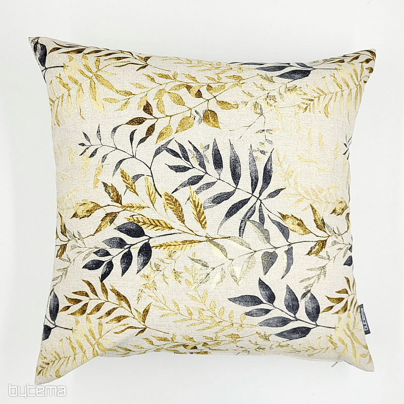 Dekorative Abdeckung MARACAIBO Blätter grau