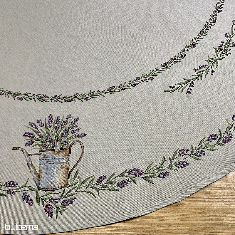 Runde Wandteppich-Tischdecke LAVENDEL