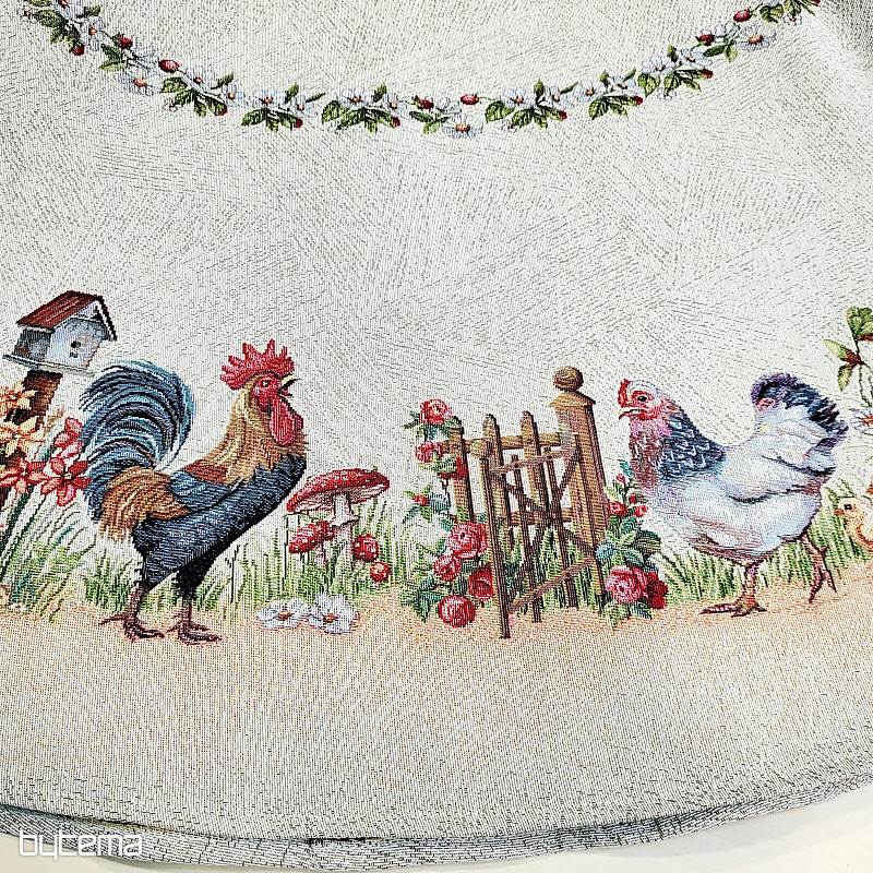 Runde Wandteppich-Tischdecke ROCK BY THE FENCE