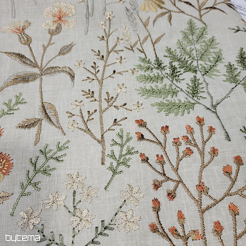 Bestickter Schal GINGERBEIGE