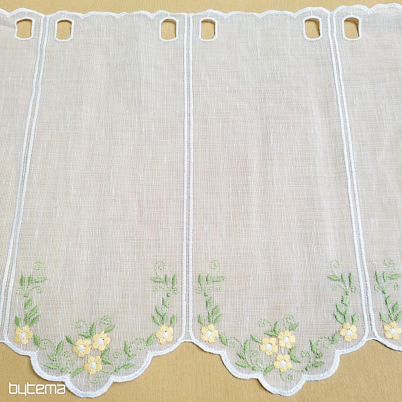 Buntglasvorhang GELBE BLUMEN