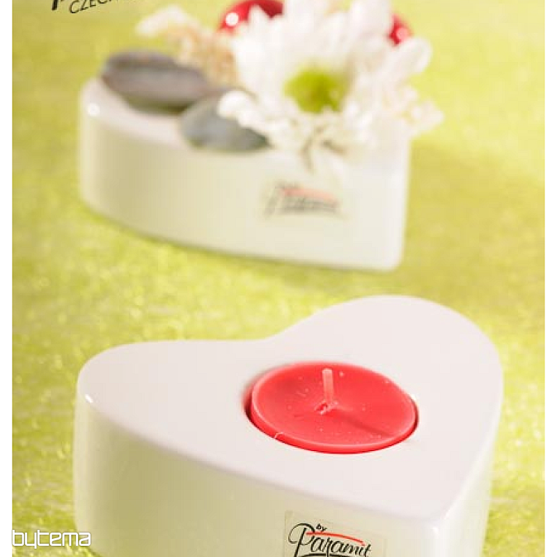 HERZ-KERZENHALTER WEISS