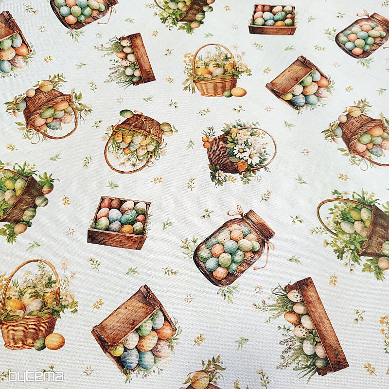 Dekorativer Stoff, bunte Eier