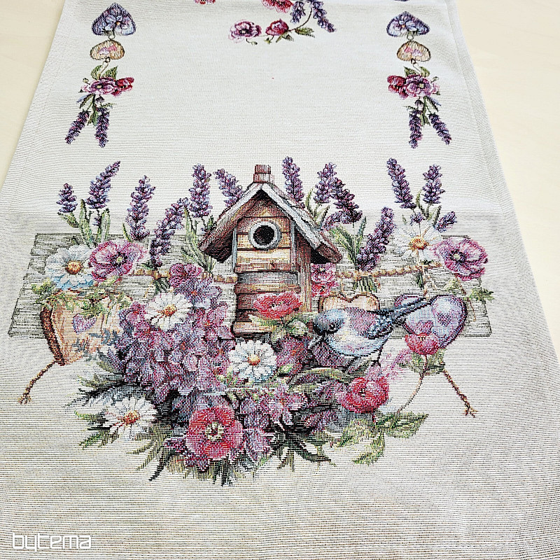 Wandteppich-Tischdecke und Schal VOGELHAUS