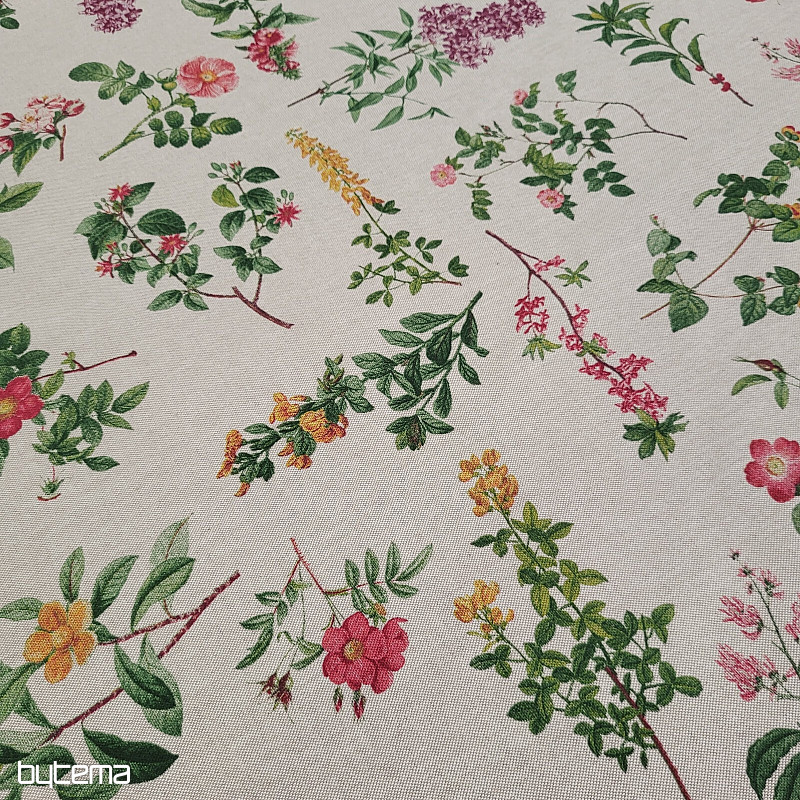 Dekorativer Stoff BLUMEN OREGON