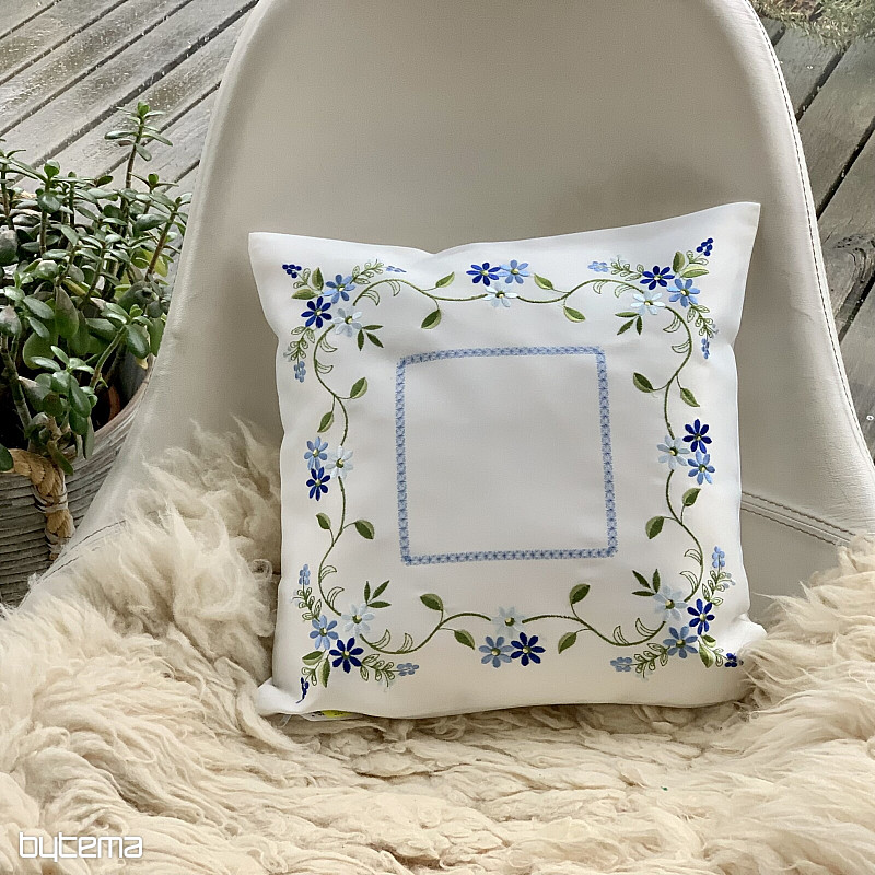 Bestickter dekorativer Bezug VERGESSENE BLUME