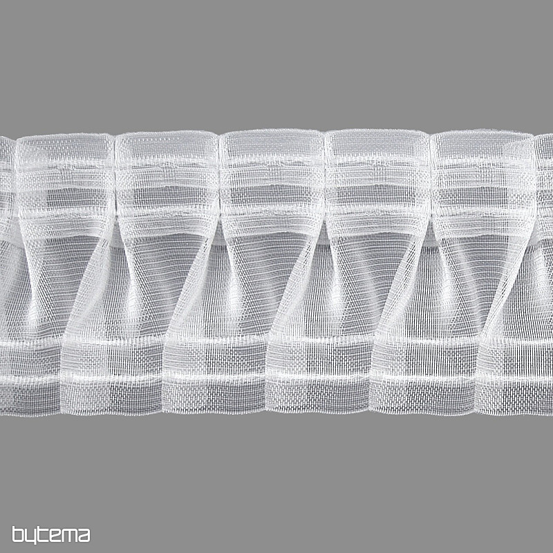 Zickzack-Gardinenraffband 8 cm, 1:2