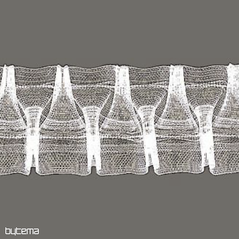 Zickzack-Gardinenraffband 5 cm, 1:2