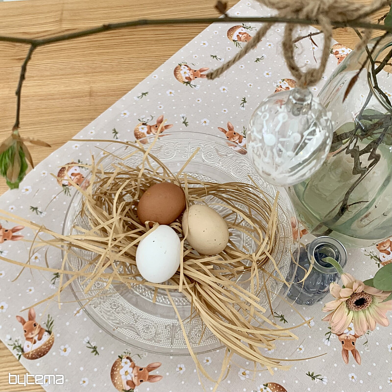 Ostertischdecke und Schal BUNNY NELA