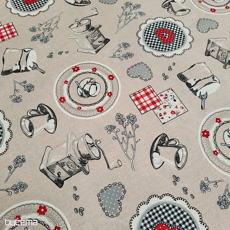 Dekorativer Stoff KAFFEEDUFT