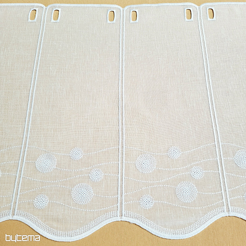 Vorhang für Buntglas GERSTER 11857 Räder weiß