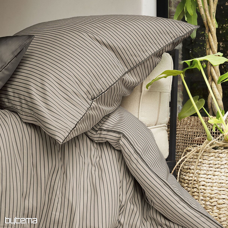 IRISETTE Luxus-Baumwollsatin TOKIO 8607-80 Beige Grau