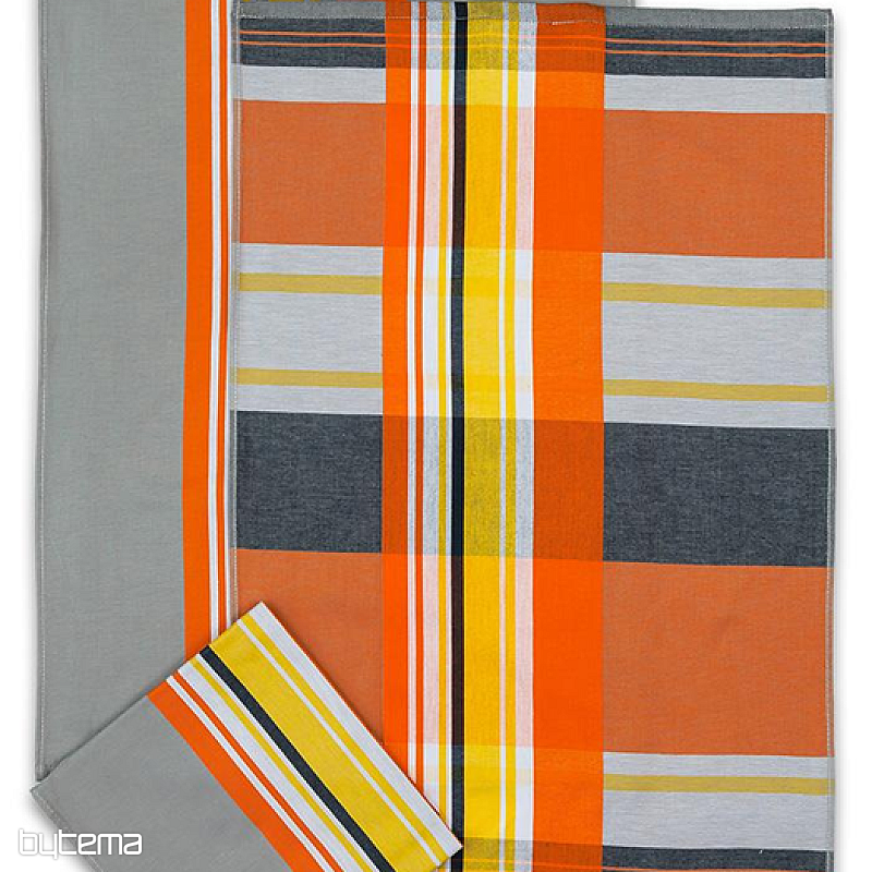Jacquard-Geschirrtücher, gemischt in Grau-Orange
