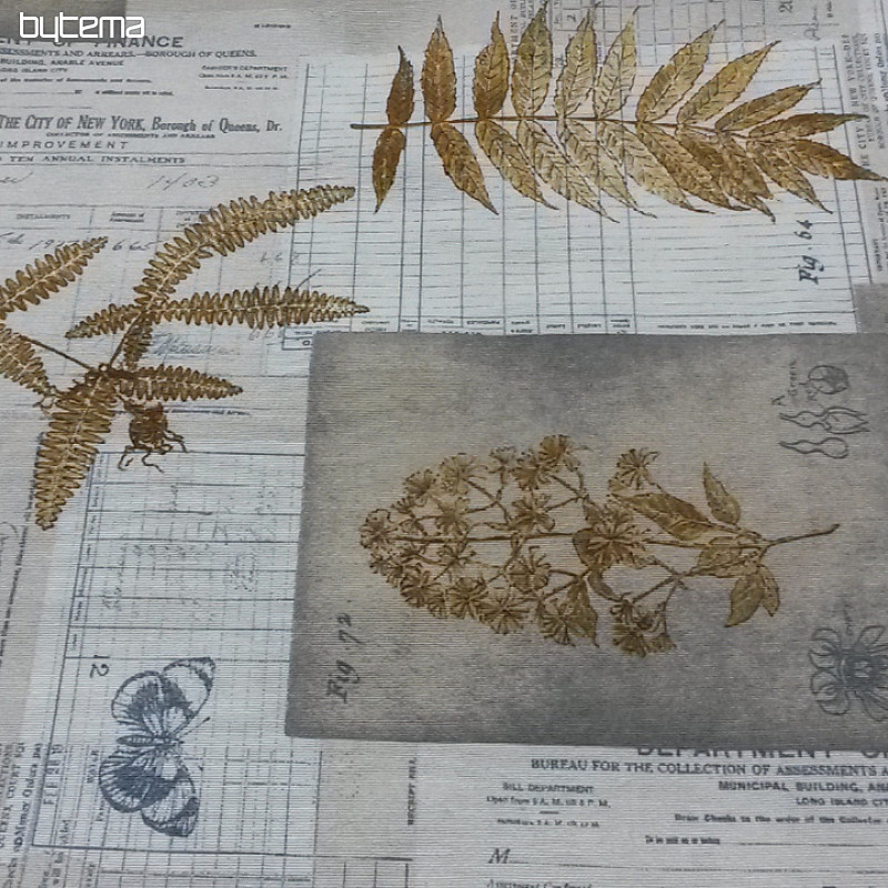 Dekorationsstoff HERBARIUM braun