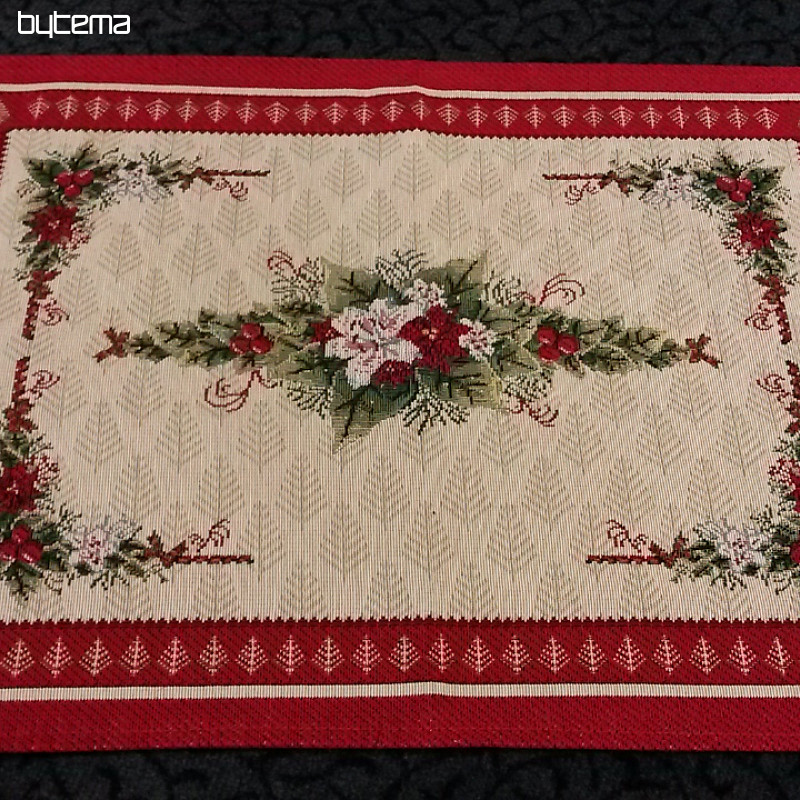 Gobelin Weihnachts-Tischdecke Christmas Roses 33x46