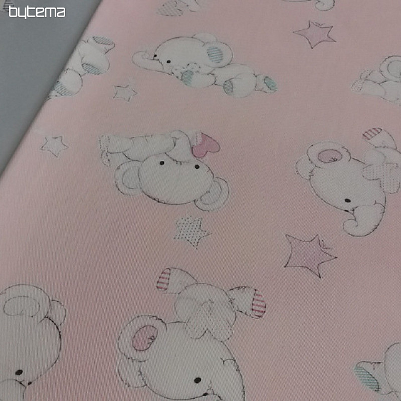Dekorationsstoff ELEFANTEN rose