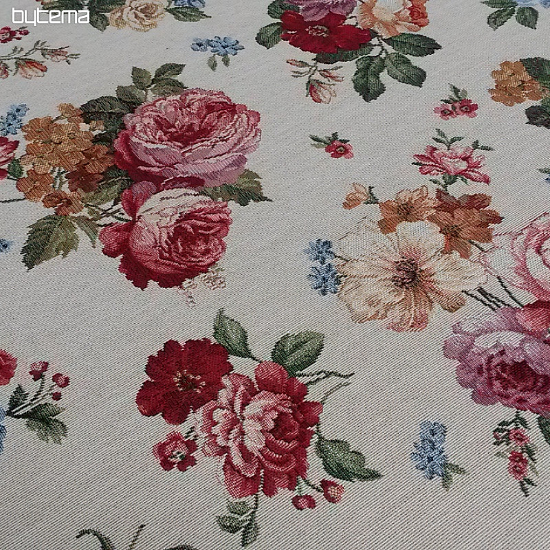 Gobelinstoff ROMANTISCHE ROSE