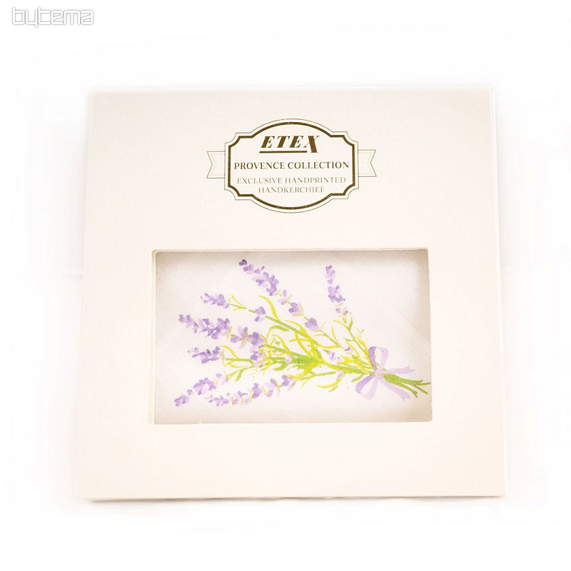 Stofftaschentücher für Damen - handbedrucktes Taschentuch Lavendel 1 Stück