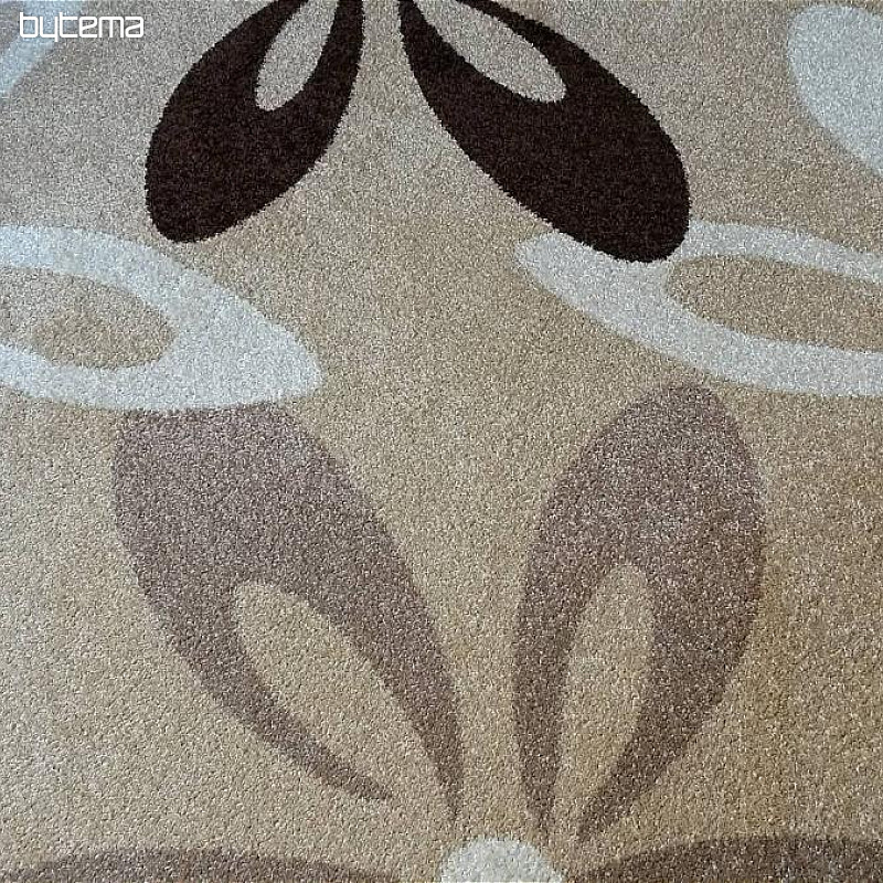 Rundteppich KARMEL Blumen beige