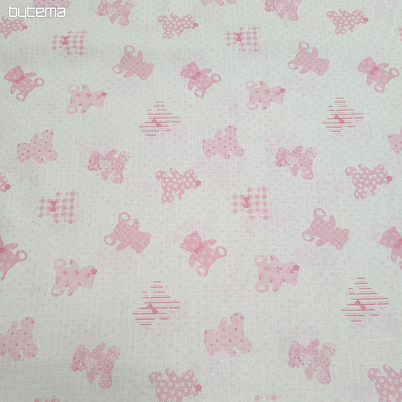 Baumwollstoff BABY TEDDY rose