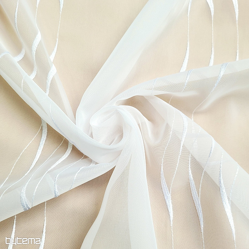 Moderne bestickte Gardine white GERSTER 195/0001