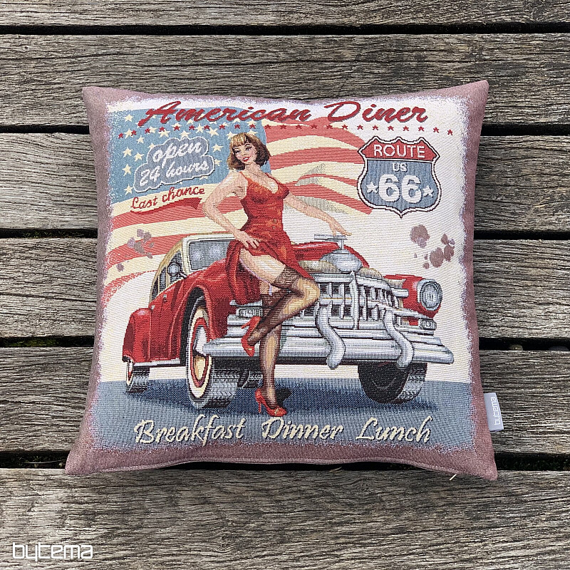 Gobelin-Kissenbezug AMERICAN DINER ROUTE 66